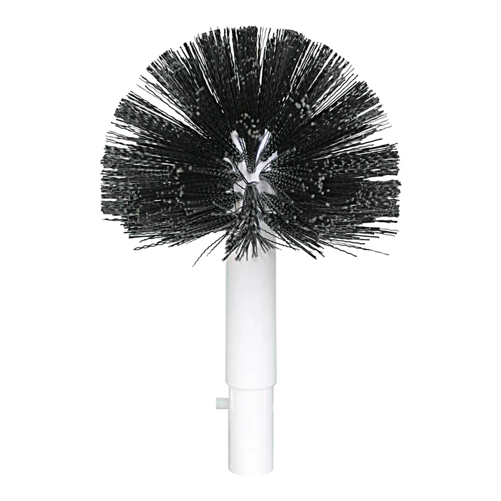 Margarita Brush For Jumbo Margarita/Martini Glasses 6/Pack this essential tool effortlessly tackles even the largest margarita or martini glasses, ensuring a spotless, inviting presentation for every guest. Its versatile pinned design guarantees a perfect fit across all Bar Maid model glass washers, making it an indispensable addition to your bar cleaning arsenal. Constructed from durable plastic with sturdy black bristles and an elegant white handle, the BRS-950 combines functionality with durability,