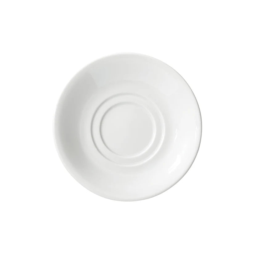 Winco BSC-6RE, 3 Doz/Case Birkhall 6" White Porcelain Saucer, Rolled Edge