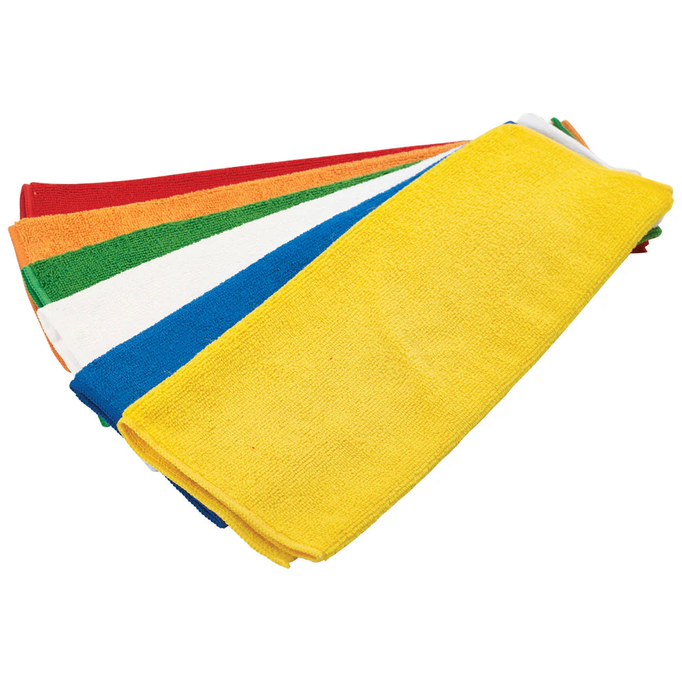 Winco BTM-16AC/16W, 16" x 16", 6pcs/pk, White Microfiber Towel