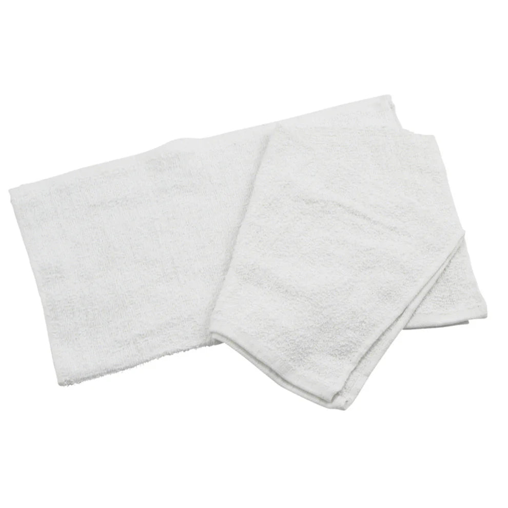 Winco BTW-30, 16" x 19", White Cotton Bar Towel