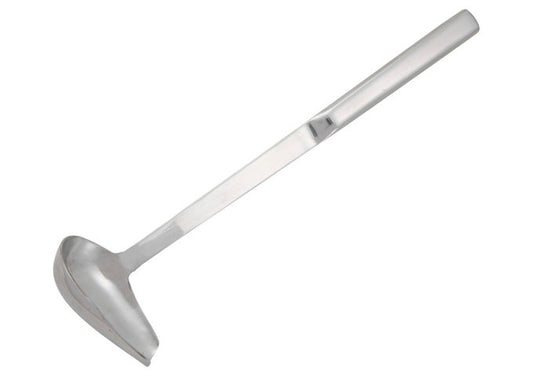 Winco BW-SP1 1 oz Stainless Steel Hallow Handle Spout Ladle - Commercial Kitchens, Catering Events, Buffet Service, Barbecue and Grilling