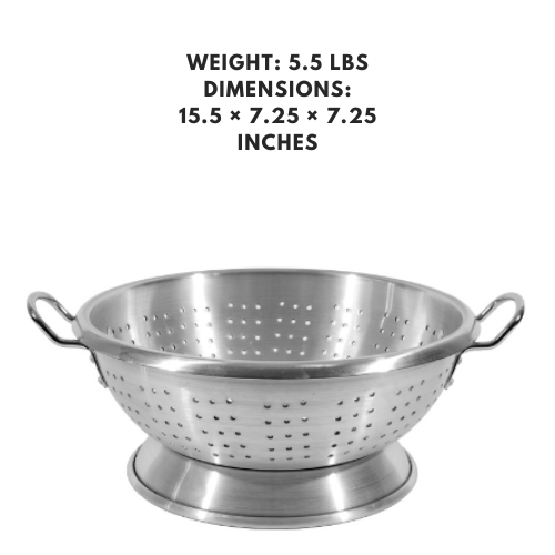 Heavy duty aluminum colander