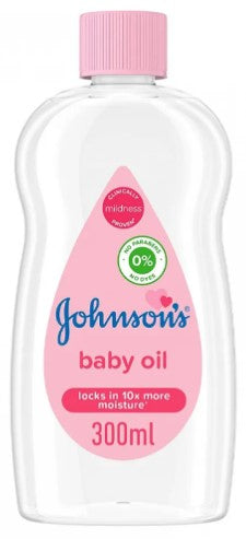Johnson & Johnson Baby Oil, 300 ml (10.1 oz) gentle moisturizing oil for soft, smooth, and healthy baby skin