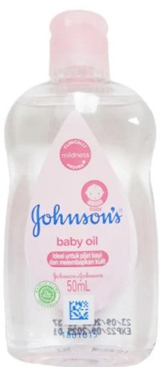 Johnson & Johnson Baby Oil, 50 ml gentle moisturizing oil for soft, smooth, and healthy baby skin in a travel-friendly bottle