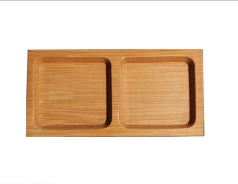 Bamboo sauce dish