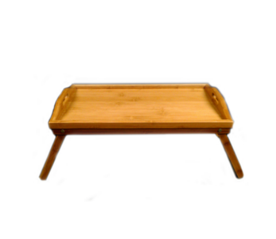 Bamboo serving tray with legs