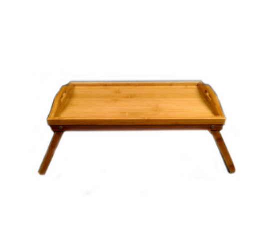 Bamboo serving tray with legs
