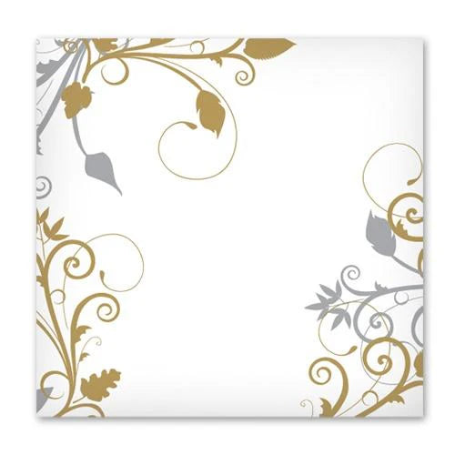 Bella Vite Shimmer Beverage Napkins, luxurious disposable cocktail napkins with a shimmer finish. Perfect for weddings, parties, and events. Soft, absorbent, and stylish for any drink service.