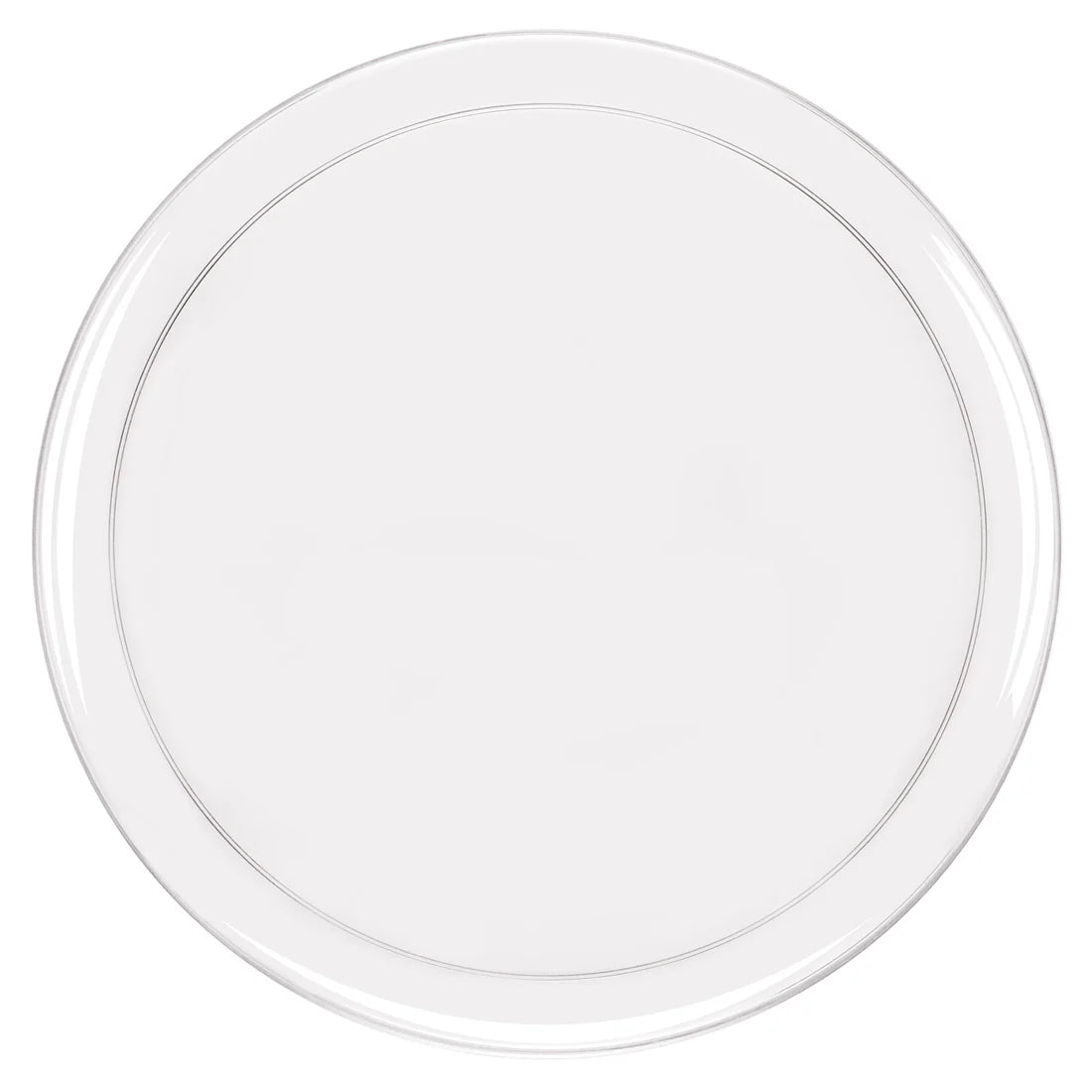 Elegant Bespoke Clear Plates available in 8.625-inch and 10.625-inch sizes, ideal for sophisticated dining, events, or everyday use with a modern and transparent design.