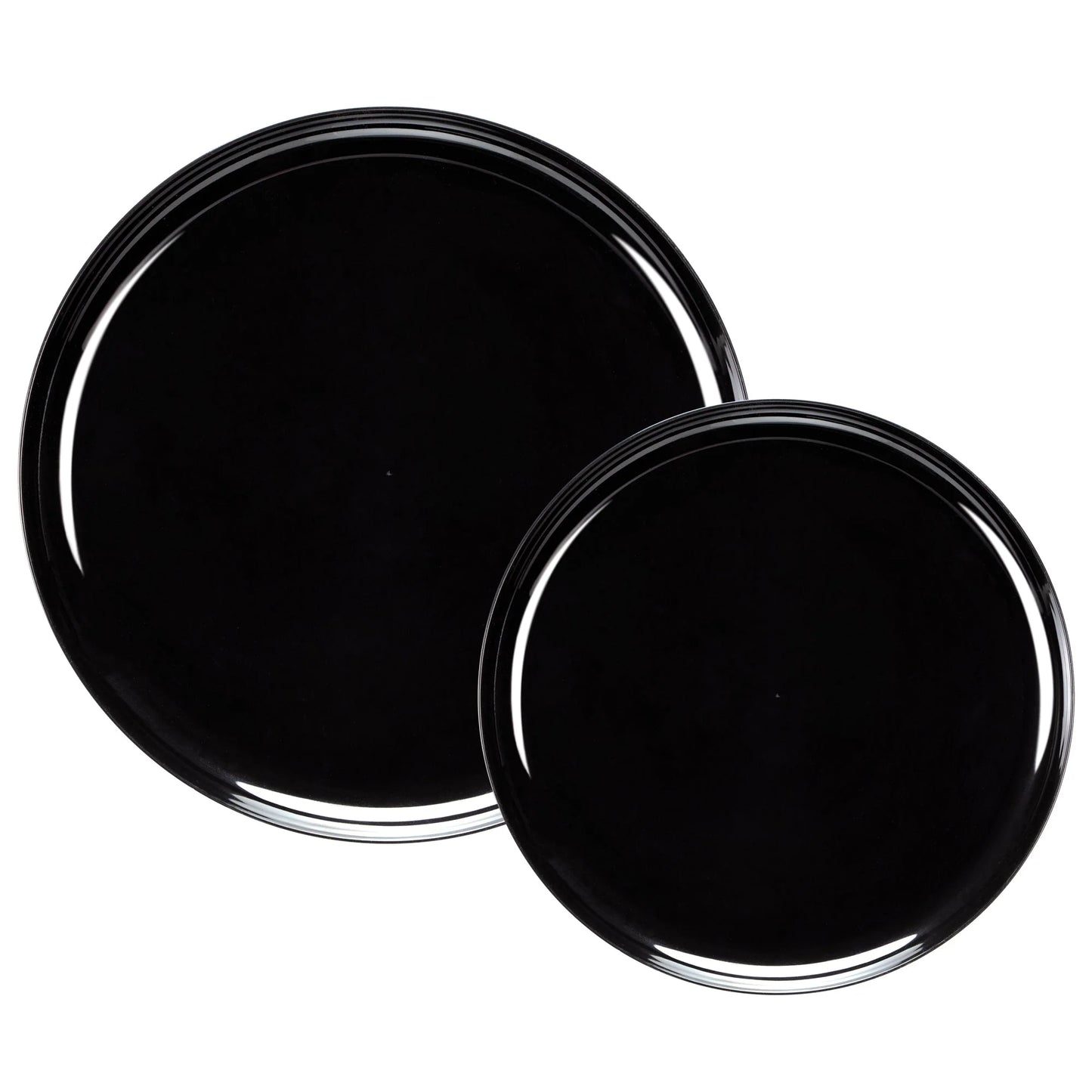Stylish Bespoke Combo Plates set in navy, cranberry, black, and white colors, featuring a 10.6-inch and 8.6-inch plate design ideal for elegant dining, events, and special occasions.