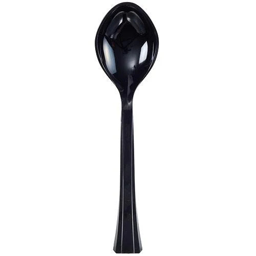 Clear, Pearl, and Black salad spoon designed for elegant salad serving at events, weddings, or casual dining, offering lightweight durability and stylish functionality.