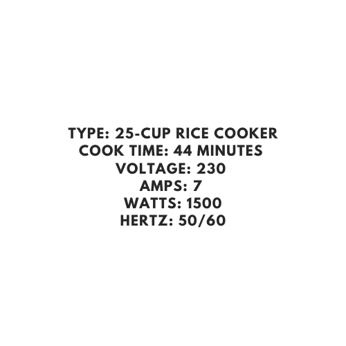 25-Cup, RiceMaster Commercial Electric Rice Cooker
