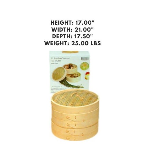 3-Piece Bamboo Steamer