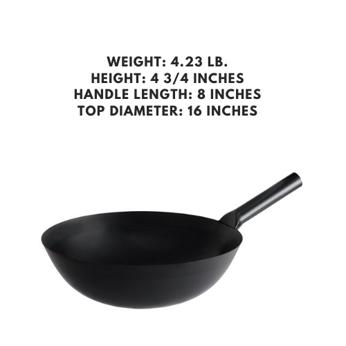 Stainless steel handle wok
