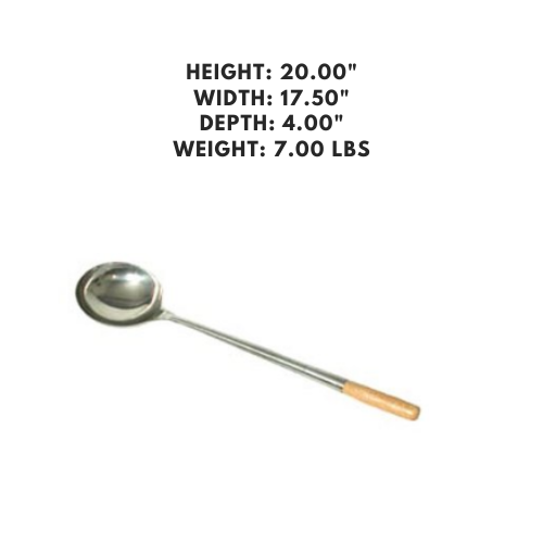 Stainless steel kitchen ladle