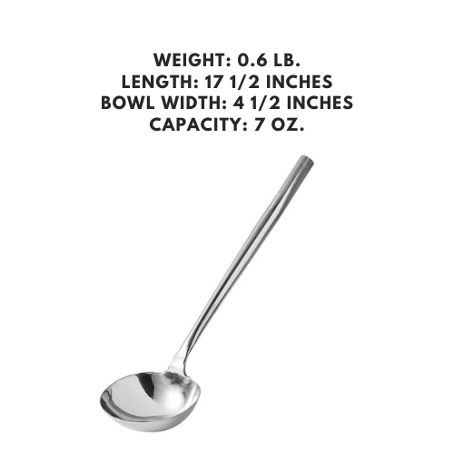 Stainless steel cooking ladle
