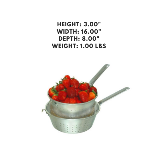Aluminum Utility Strainer with Hook - 8" 10 " / DOZEN