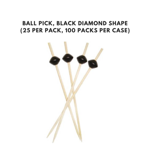 ball pick black diamond shape