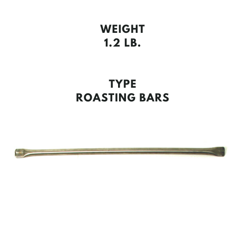 Long roasting bar for grilling