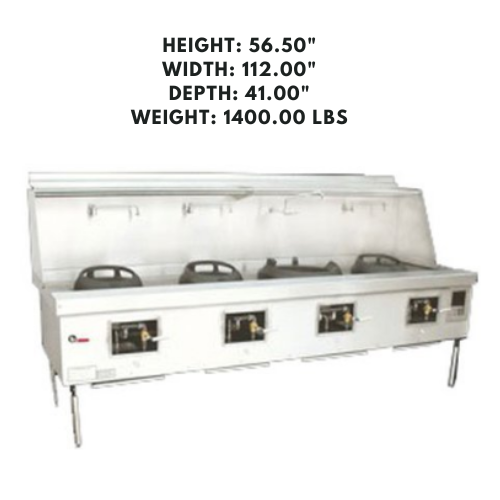 No flue commercial kitchen range