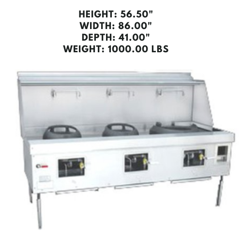 Stainless steel no flue kitchen range