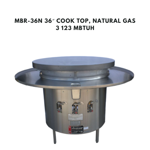 Restaurant-grade natural gas cooktop