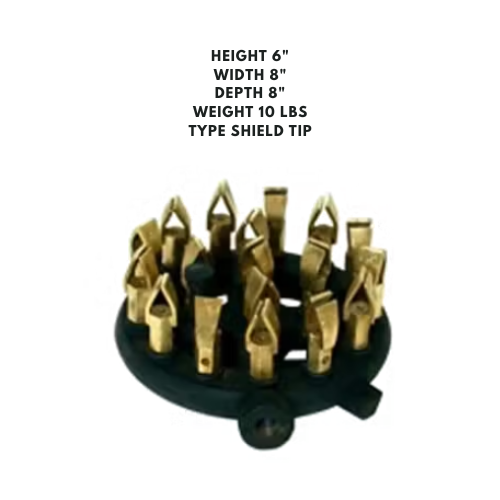 18-tip shield burner natural gas with plate