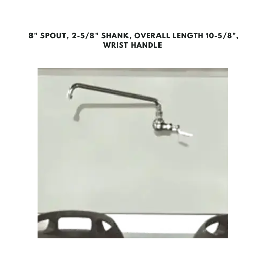 Long spout faucet for deep sinks