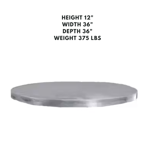 36" cast iron top
