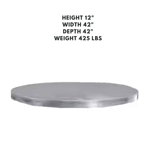 42" cast iron top