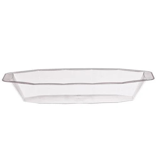 Buffet 15oz Clear Serving Boat – premium disposable plastic tray for appetizers, desserts, and snacks. Stylish, durable, perfect for weddings, catering, and events.