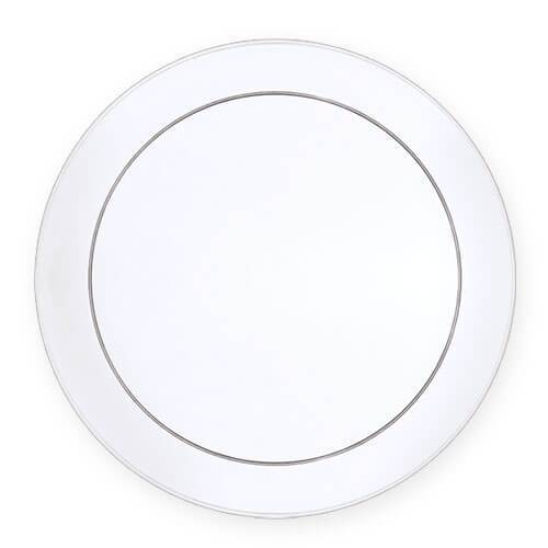 Buffet 6" Clear Plate – high-quality disposable plastic appetizer plate for weddings, events, and parties. Elegant transparent design, sturdy, perfect for serving desserts, snacks, and small bites.
