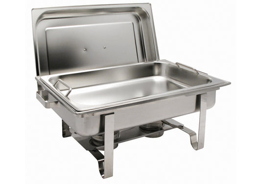 Winco C-2080B 8qt Get-A-Grip Stainless Steel Full-size Chafer