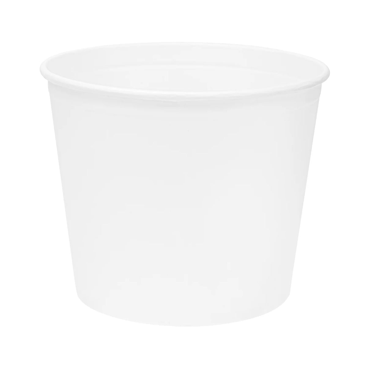 130oz White Round Disposable Paper Food Buckets