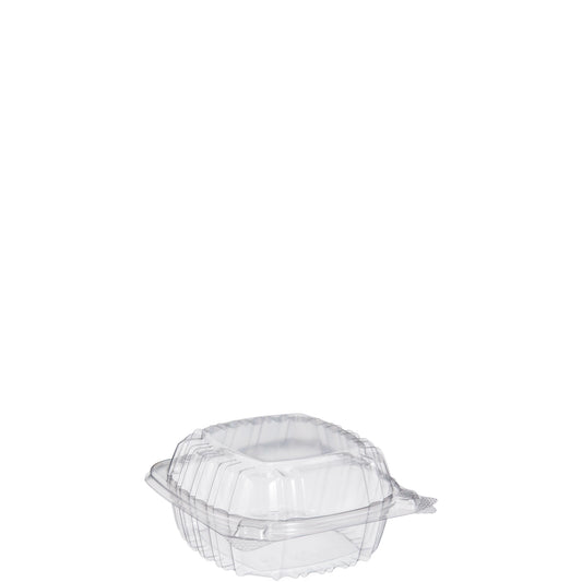 Dart C53PST1 ClearSeal Hinged Plastic Container with Lid 5 3/8" x 5 1/4" x 2 5/8"