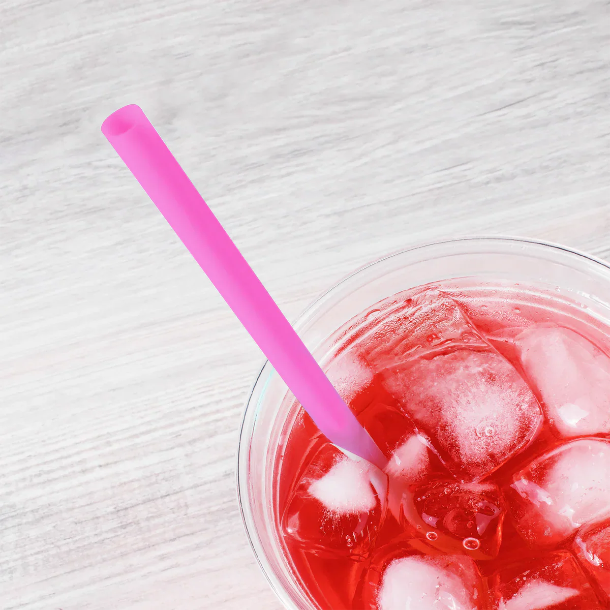 9" x 0.31" Inches Disposable Individually Wrapped Giant Straws Pink