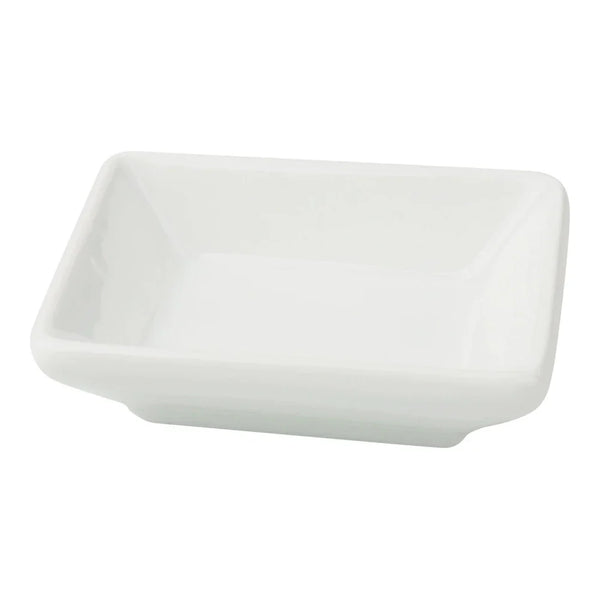 Yanco Sauce Dish CA-4030 is a compact and elegant addition to any dining setting. Measuring 3" in length, 2 1/4" in width, and 3/4" in height, it is perfect for serving sauces, condiments, and dips. Made from high-quality porcelain with a bright white finish, this dish enhances presentation while offering durability for restaurants, hotels, and cafes. Its sleek rectangular shape provides a refined touch, while the sturdy construction ensures long-lasting use. 