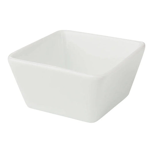 Yanco Square Sauce Dish CA-4031 is a stylish and practical choice for serving sauces and condiments. Measuring 3 1/4" in length, 3 1/4" in width, and 1 3/4" in height, it offers a 4 oz capacity while maintaining a sleek, modern look. Made from high-quality porcelain with a bright white finish, this dish enhances presentation and withstands the demands of busy restaurants, hotels, and cafes. Its square shape keeps sauces contained while allowing for easy access. 