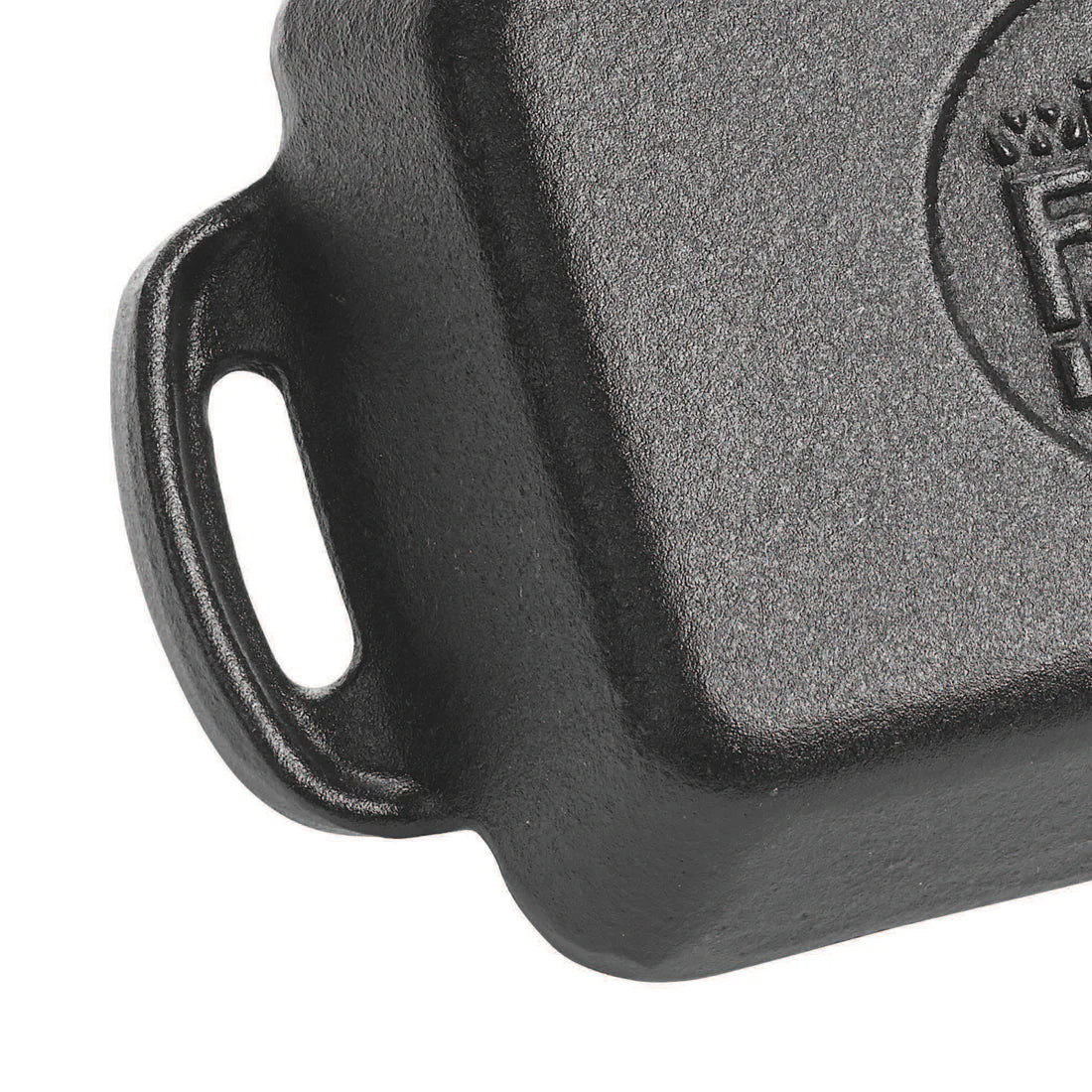 Winco CASM-5RT 10 Oz, Rectangular, Matte Black Mini Cast Iron Server