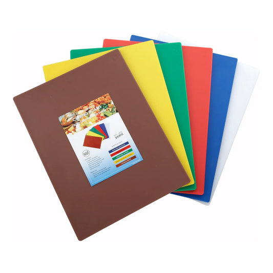 Winco CBBN-1218 to CBWT-610 1/2 & 3/4" Various Colors Cutting Boards