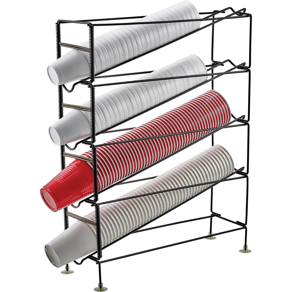 Winco CDR-3 & CDR-4, 3-Tier & 4-Tier Cup Dispensing Racks