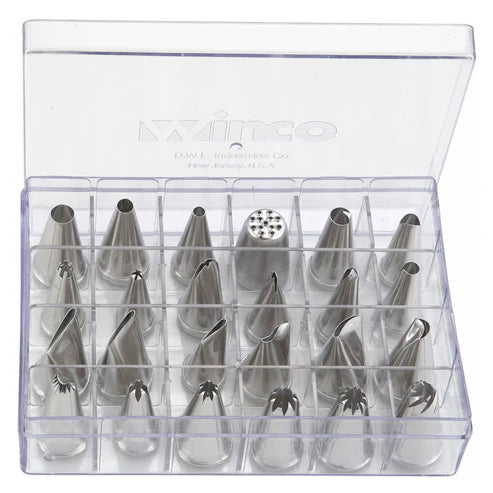 Winco CDT-24, 24 Tips, S/S Cake Decorating Set