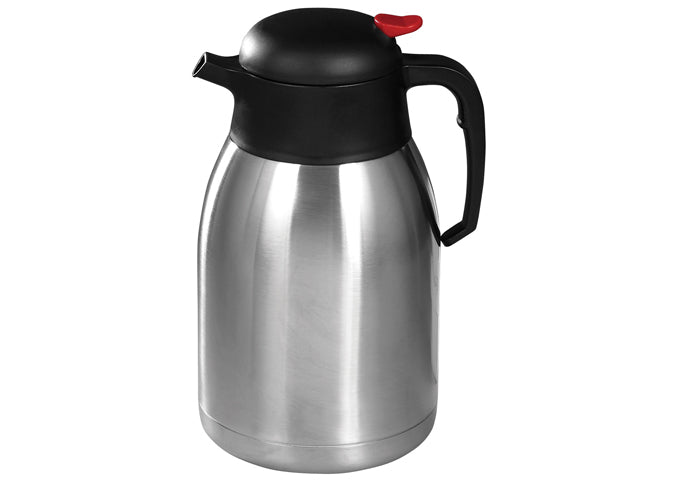 Winco CF-1.2 to CF-2.0 1.2L-2L SS Lined Insulated Push Button Carafe