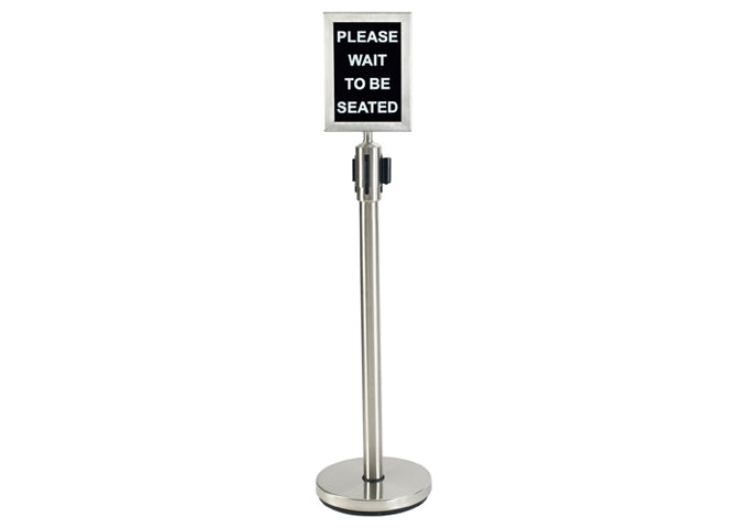 Winco CGS-38K/CGS-38S 34" Stanchion Post with 6-1/2" Retractable Belt