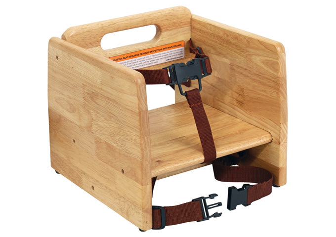 Winco CHB-701, CHB-703 and CHB-704 ASTM Compliant, Assembled Natural, Mahogany and Walnut Wooden Booster Seat
