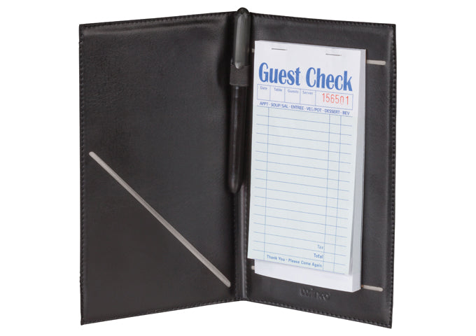 Winco CHK-2K 5-1/4'' x 8-1/2'', with elastic pen loop Check Holder