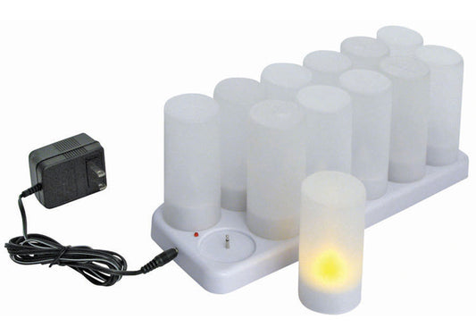 Winco CLR-12S 12-pieces/pack Rechargeable Votive Tealight Set