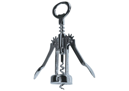 Winco CO-501 and CO-701 Black Coated and Chrome Wing-Type Corkscrew