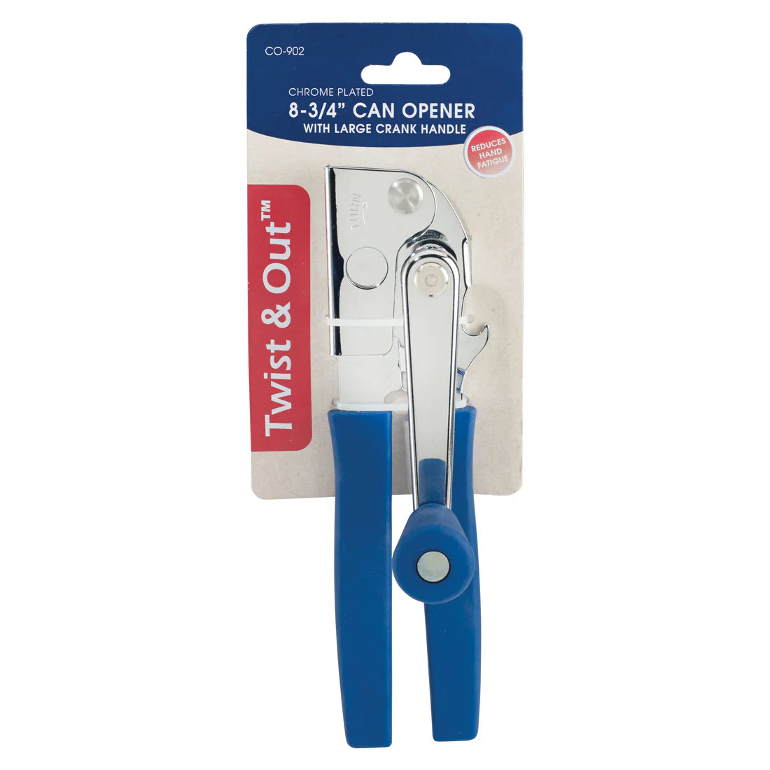 Winco CO-902, 8-3/8-3/4"L Soft Grip Twist & Out Can Opener