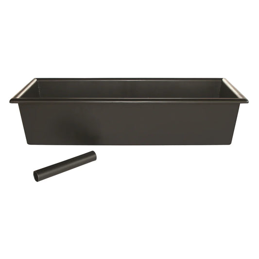 Winco CR-760, 14"x5"x3" Black Bar Maid Drain Tray with Tube, EA